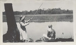 A Woman and a Man Fishing