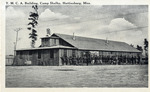 Uniformed Men Gathered in Front of the Y. M. C. A., a Long Wood Building, Camp Shelby, Hattiesburg, Mississippi
