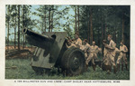 A 155 Millimeter Gun and Uniformed Crew Standing Behind, Camp Shelby near Hattiesburg, Mississippi