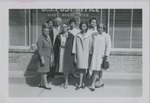 Laurence Clifton Jones and a Group of Seven Women in Front of the United States Post Office, Piney Woods, Mississippi