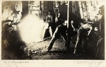 Fire Room/Engine Room Workers on a Naval Ship Covered in Black Soot