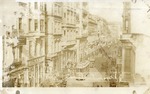 Street Scene of Buildings, Cars, and People in Constantinople