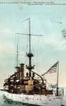 United States Battleship, "Kearsarge" an Angled View on the Open Water