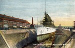 Ship in Dry Dock, Puget Sound Naval Station, Washington, United States Navy