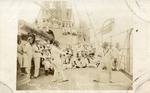 Sailors in a Fencing Match on the Top Deck of a Ship