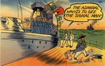 Navy Cartoon "The Admiral Wants to See the Signal Man"
