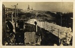 Deck View of Rolling Waves and Ships in the Distance (A Man-O-War At Sea)