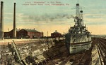 United States Ship "Mississippi" in Dry Dock, League Island, Navy Yard, Philadelphia, Pennsylvania