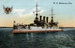 United States Battleship Ohio on the Open Water