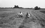 Men in grass [Slide Farm-16] by Howard Langfitt