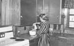 Woman in kitchen 2 [Slide Farm-21] by Howard Langfitt
