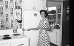 Woman in kitchen [Slide Farm-19] by Howard Langfitt