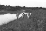 Men and pond [Slide Farm-19] by Howard Langfitt