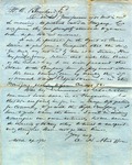Letter, C. H. Abert to W. A. Blanchard; 4/13/1861 by C. H. Abert
