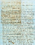 Letter, Loulie Feemster to Alex W. Feemster, September 21, 1863