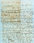 Letter, Loulie Feemster to Alex W. Feemster, September 21, 1863 by Mary Louise Feemster