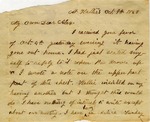 Letter, Loulie Feemster to Alex W. Feemster, October 9, 1863