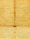Letter, Alex W. Feemster to Loulie Feemster, October 22, 1863