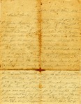 Letter, Alex W. Feemster to Loulie Feemster, October 22, 1863 by Alexander Whitfield Feemster