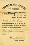 Receipt for socks donated to the Confederate Army by George W. Bond