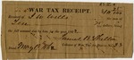 J. W. Wells war tax receipt by James B. Shelton