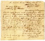 Letter on Behalf of Pvt. F. P. Scarbrough, to officers Gathering up Absentees, J. D. Smith, Captain, 8th Mississippi Cavalry, McCullough Brigade, February 1865 by Captain J.D. Smith