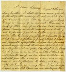 Letter, A. Shaw to Mary Shaw;  8/30/1862