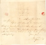 Aaron Spell Maddux Woods Account, 1835