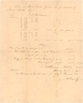 Aaron Spell Wilkinson Account, 1836