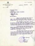 Letter, G. Damilatis to Boswell Stevens, July 9, 1959