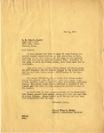 Letters between M. M. Hubert and Wilma B. Sledge; 5/16/1950 by Major Millard Hubert