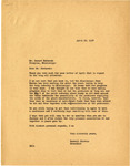 Letters between Boswell Stevens and Lamont Rowlands, April 21-22, 1954 by Arthur Boswell Stevens