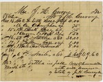 Mrs. J. H. Curry bill for household goods; 3/3/1863