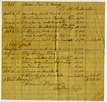 Mrs. Jas. H. Curry statement and receipt for household goods by Arthur Foster