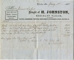 Statement and receipt for goods bought of H. Johnston by Harrison Johnston