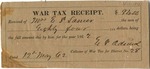 War tax receipt for Mrs. E. P. Lanier by Ebenezer Patrick Odeneal