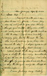 Letter, Sophie Boyd Hays to Matilda Boyd Webb, April 17, 1861