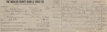 Bank Draft, Hidalgo County Bank and Trust Co., March 17, 1930