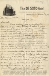 Letter from Homer Dampeer