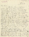 Letter About Pat Harrison by Cammie A. Williams