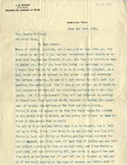 Letter to Virginia Williams by J. D. Banks