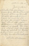 Letter to Mims Williams from Mote Williams by Mote Williams