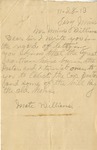 Letter to Mims Williams from Mote Williams