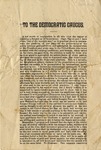 To the Democratic Caucus by J. A. P. Campbell