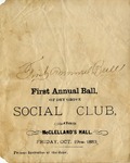 Invitation to Dry Grove Social Club Ball