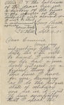 Letter to Cammie Williams by C. V. Hill
