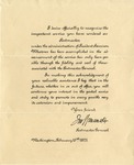 Letter from Postmaster General by John Wanamaker