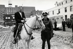 Jackson Mayor, Allen Thompson and a Jackson Mounted Police Officer, February 12, 1964
