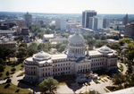 Aerial View of the Mississippi State Capitol and Jackson, Mississippi