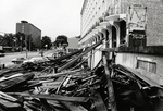 Debris Pile in Front of Unidentified Building in Jackson, Mississippi